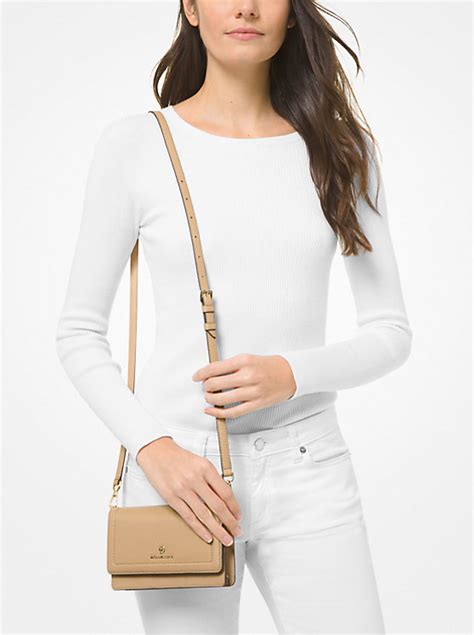 michael michael kors pebbled leather smartphone crossbody|Michael Kors pebble leather handbags.